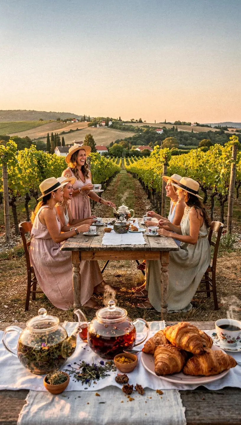 Zagušljivo veče uz čaj, s mekanim dekama i knjigama na stolu.